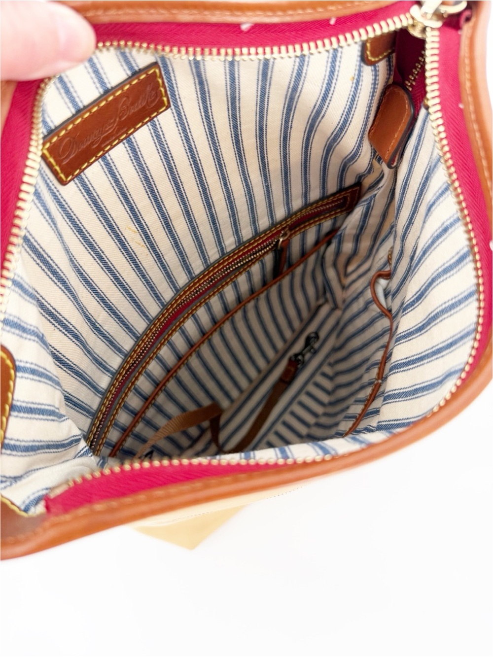 Dooney & Bourke Wayfarer Nylon Flapover Crossbody Taupe - Picture 8 of 11